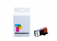 Print & Refill CLI-521M magenta täytetty mustekasetti
