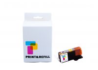Print & Refill CLI-521Y keltainen täytetty mustekasetti
