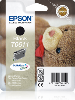 Epson T0611 musta mustekasetti