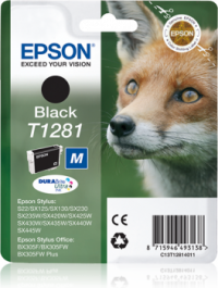 Epson T1281 musta väripatruuna
