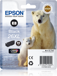 Epson 26 XL / T2631 valokuvamusta mustekasetti