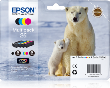 Epson 26 / T2616 4-väripakkaus mustekasetteja