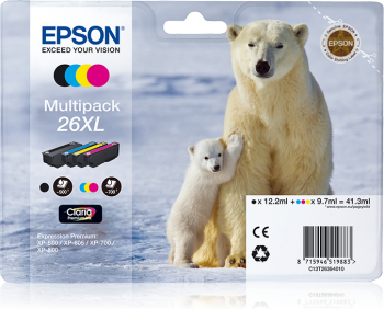 Epson 26 XL / T2636 4-väripakkaus mustekasetteja