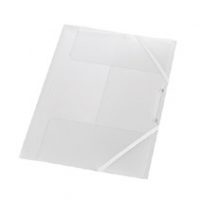Kulmalukkokansio A4 valkoinen läpinäkyvä
