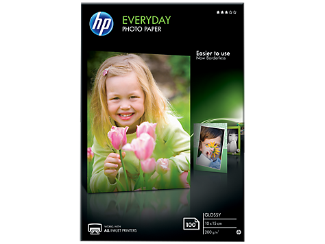 HP kiiltävä Everyday-valokuvapaperi 10 x 15 (100)
