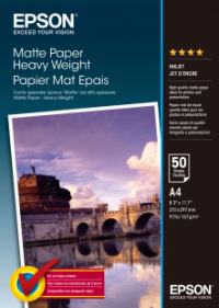 Epson Matte Heavyweight valokuvapaperi A4 167g (50)