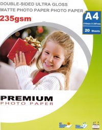 Premium kaksipuoleinen valokuvapaperi glossy/matta A4 235g (20)