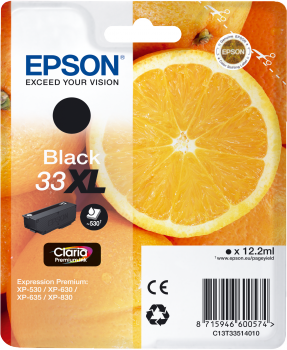 Epson 33 XL musta mustekasetti