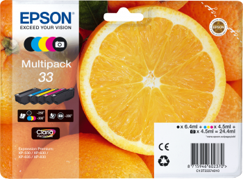 Epson 33 5-väripakkaus mustekasetteja