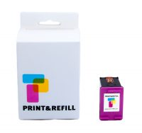 Print & Refill HP 62 XL 3-väri täytetty mustekasetti