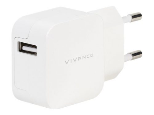 Pikalaturi USB 1-portti valkoinen Vivanco