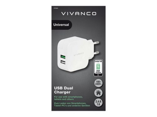 Vivanco USB-laturi nopeaan lataukseen