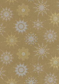 Lahjapaperi joulu kierrätetty Chrystal Snowflakes 50 cm x 3 m